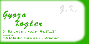 gyozo kogler business card